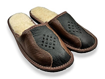 Тапочки Rai Shoes Капці 1 чол.чор-коричневий в магазине Фонтан Обуви
