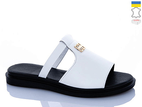 Шлепанцы Sali 14 білий чор-п. в магазине Фонтан Обуви
