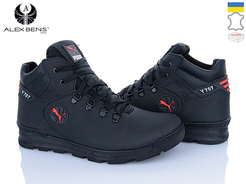 Кроссовки Alex Bens P3 чорний в магазине Фонтан Обуви