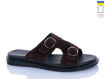Шлепанцы Sali 112 шоколад з чор-п. в магазине Фонтан Обуви