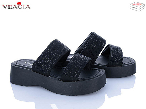 Шлепанцы Veagia-Ada N11 black в магазине Фонтан Обуви