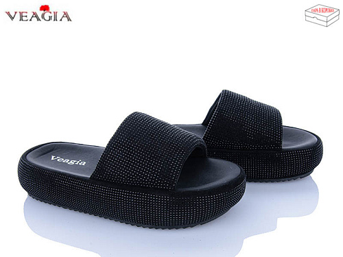 Шлепанцы Veagia-Ada N16 black в магазине Фонтан Обуви