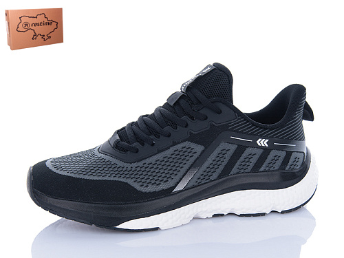 Кроссовки Restime EML25507 black-silver в магазине Фонтан Обуви