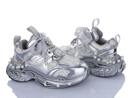 Кроссовки Clibee AD866530-1 silver в магазине Фонтан Обуви