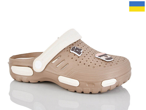 Кроксы Malibu 6-48 мокко/крем в магазине Фонтан Обуви