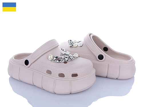 Кроксы Golden Lion 152-2-2 бежевий в магазине Фонтан Обуви