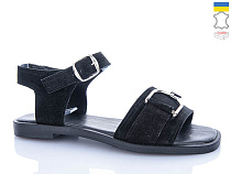 Босоножки Garti 26 чорний замш в магазине Фонтан Обуви