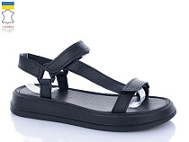 Босоножки Garti 0110 чорна шкіра в магазине Фонтан Обуви