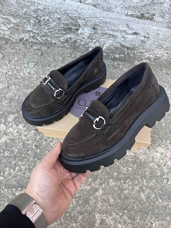 Туфли 425 корич замш  в магазине Фонтан Обуви