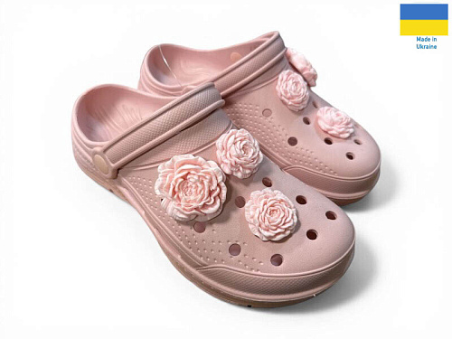 Кроксы Rai Shoes 411 пудра в магазине Фонтан Обуви