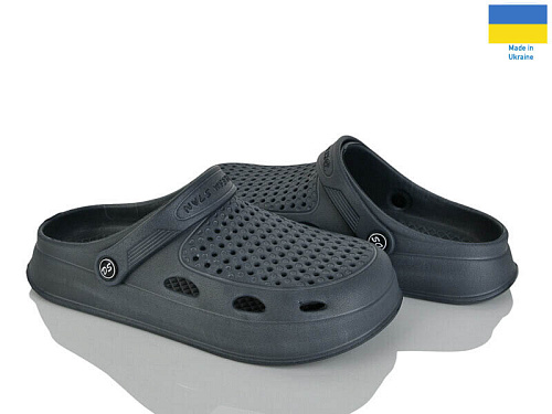 Кроксы Rai Shoes Сабо08 графіт в магазине Фонтан Обуви