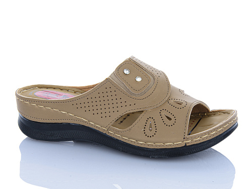 Шлепанцы Sali One 17-29 т.бежевий в магазине Фонтан Обуви