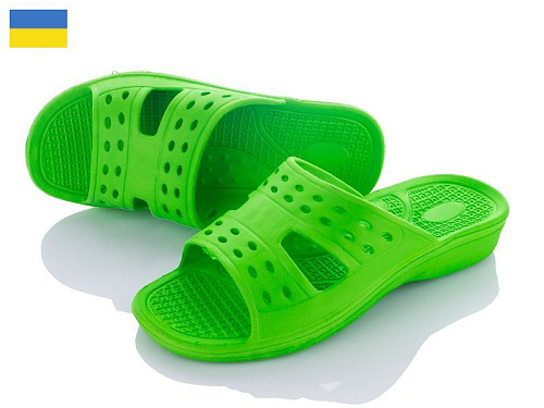 Шлепанцы No Brand Домино 1001 l.green в магазине Фонтан Обуви