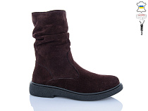 Ботинки Sali 19 коричневий з чор-п.зима в магазине Фонтан Обуви