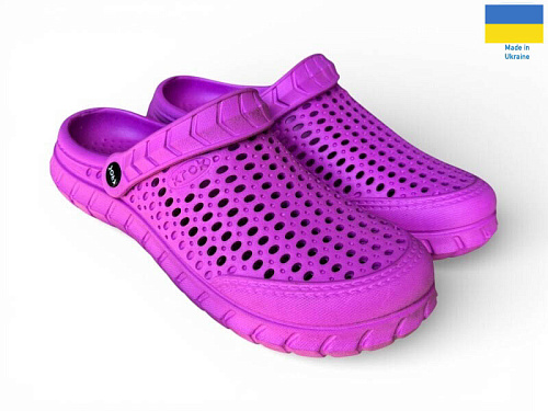 Кроксы Rai Shoes С62 фуксія в магазине Фонтан Обуви