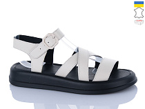 Босоножки Sali 2105 бежевий чор-п. в магазине Фонтан Обуви