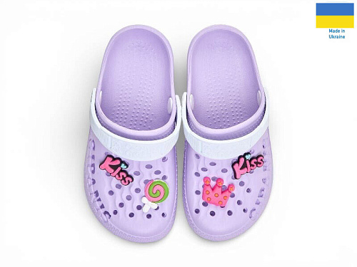 Кроксы Rai Shoes 009 бузок в магазине Фонтан Обуви