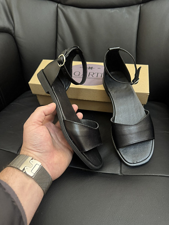 Босоножки 1142 чорна шкіра в магазине Фонтан Обуви