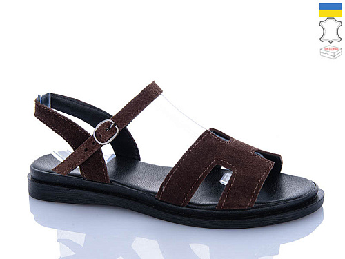 Босоножки Sali 513 коричневий з чор-п. в магазине Фонтан Обуви