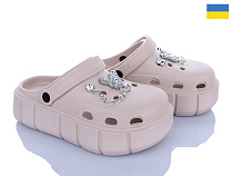 Кроксы Roks 152-451 бежевий в магазине Фонтан Обуви