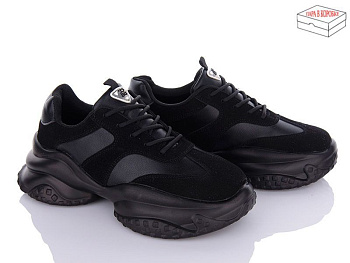 Кроссовки No Brand 8118 all black в магазине Фонтан Обуви