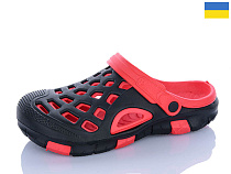 Кроксы Sanlin2 308 чорний-червоний в магазине Фонтан Обуви
