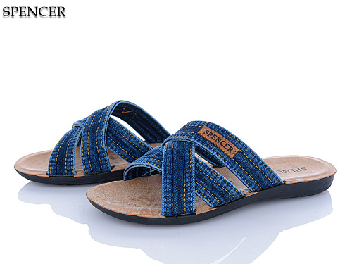Шлепанцы Spencer 3310 джинс в магазине Фонтан Обуви