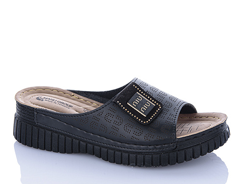 Шлепанцы Sali One 208-86 чорний в магазине Фонтан Обуви