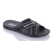 Шлепанцы Demur TRK black-white батал в магазине Фонтан Обуви