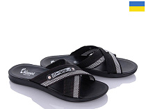 Шлепанцы Gurkem TRK2026-007 чорний-сірий в магазине Фонтан Обуви