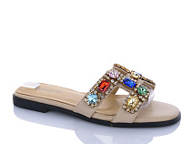 Шлепанцы Miss Ilonna TMH1 beige в магазине Фонтан Обуви