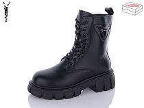 Ботинки Qq Shoes 5233 all black в магазине Фонтан Обуви