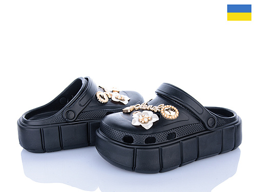 Кроксы Roks 152-2-8 чорний в магазине Фонтан Обуви