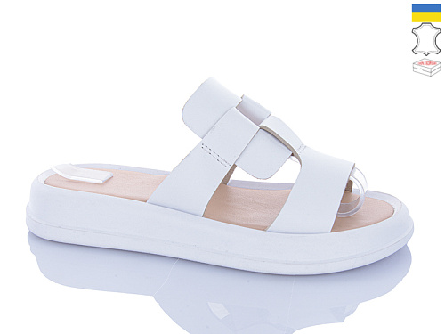 Шлепанцы Sali 22160 білий біл-п. в магазине Фонтан Обуви
