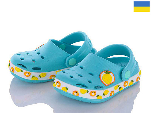 Кроксы Roks 330 бирюзовый-ананас в магазине Фонтан Обуви