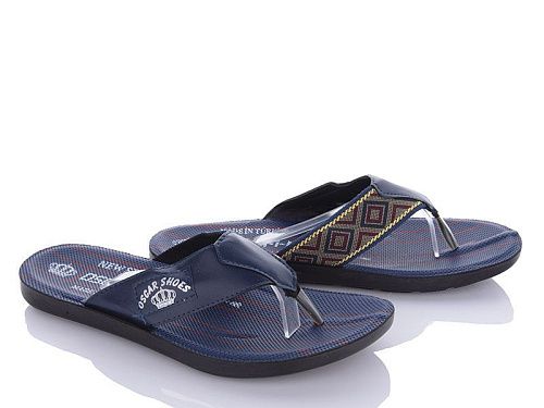 Шлепанцы Oskar B5072E navy в магазине Фонтан Обуви