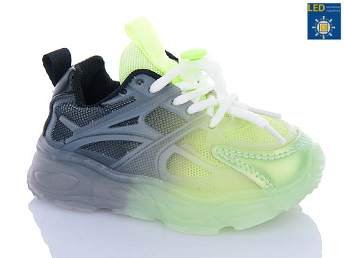Кроссовки Comfort-Baby 1580 зелений (21-25) LED в магазине Фонтан Обуви
