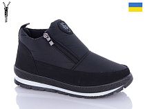 Ботинки Qq Shoes Едіта 5 чорний в магазине Фонтан Обуви
