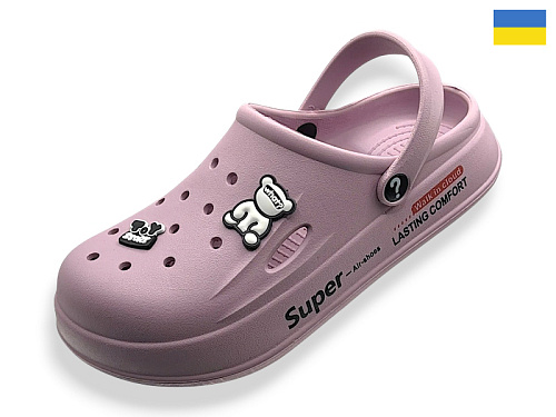 Кроксы Rai Shoes L108 нюдовий в магазине Фонтан Обуви