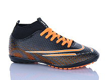 Спорт Presto 043-2 чорний-помаран. в магазине Фонтан Обуви