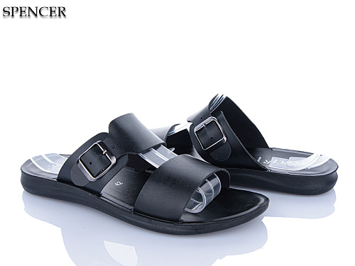 Шлепанцы Spencer 10386 чорний в магазине Фонтан Обуви