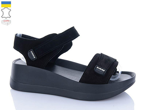 Босоножки Garti 0196 чорний замш в магазине Фонтан Обуви