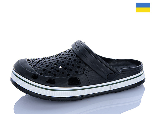 Кроксы M&L Alex13 B51 чорний в магазине Фонтан Обуви