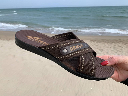 Шлепанцы Gurkem TRK DeMur brown-white в магазине Фонтан Обуви