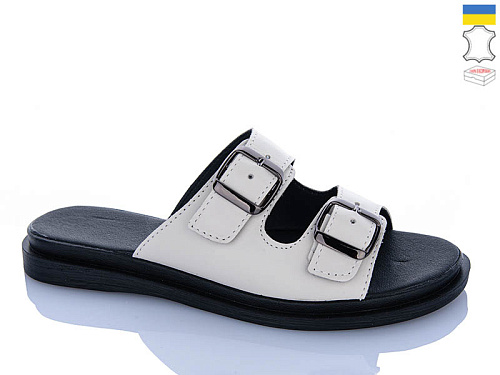 Шлепанцы Sali 191 бежевий к чор-п. в магазине Фонтан Обуви