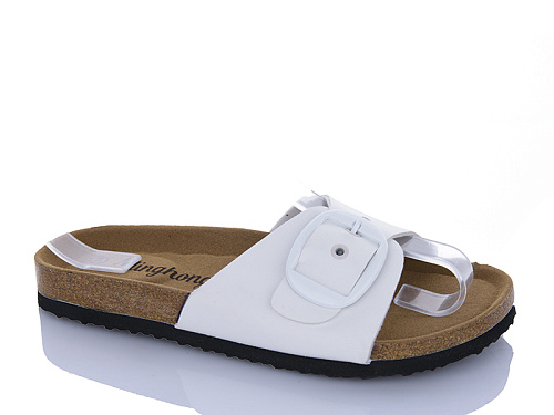 Шлепанцы Minghong 2501 white в магазине Фонтан Обуви