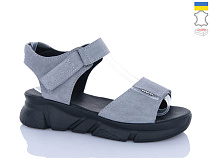 Босоножки Sali 1707-1 сірий з чор-п. в магазине Фонтан Обуви