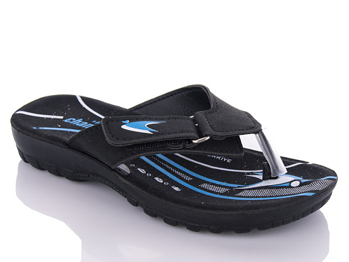 Шлепанцы Gurkem K26-6101 black-blue (30-35) в магазине Фонтан Обуви