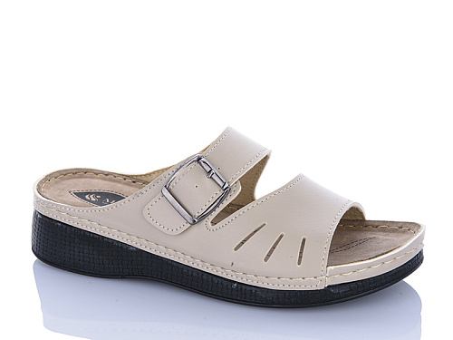 Шлепанцы Sali One 209-12 бежевий в магазине Фонтан Обуви