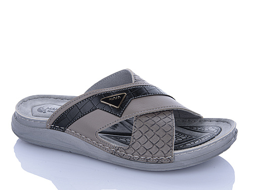 Шлепанцы Oskar 01-26 сірий в магазине Фонтан Обуви